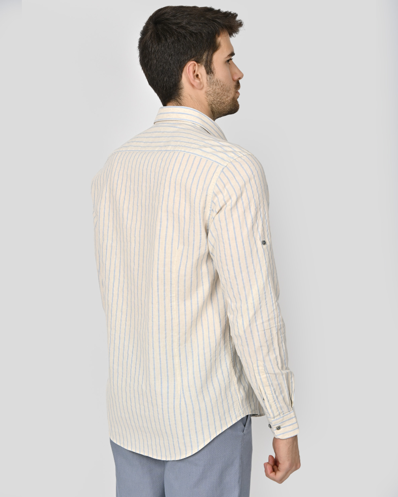 SHIRT SLIM FIT LINEN AND COTTON 240135044986-2 07