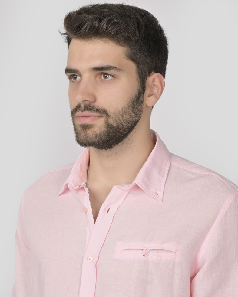 SHIRT SLIM FIT LINEN AND COTTON 240135044988-1 04