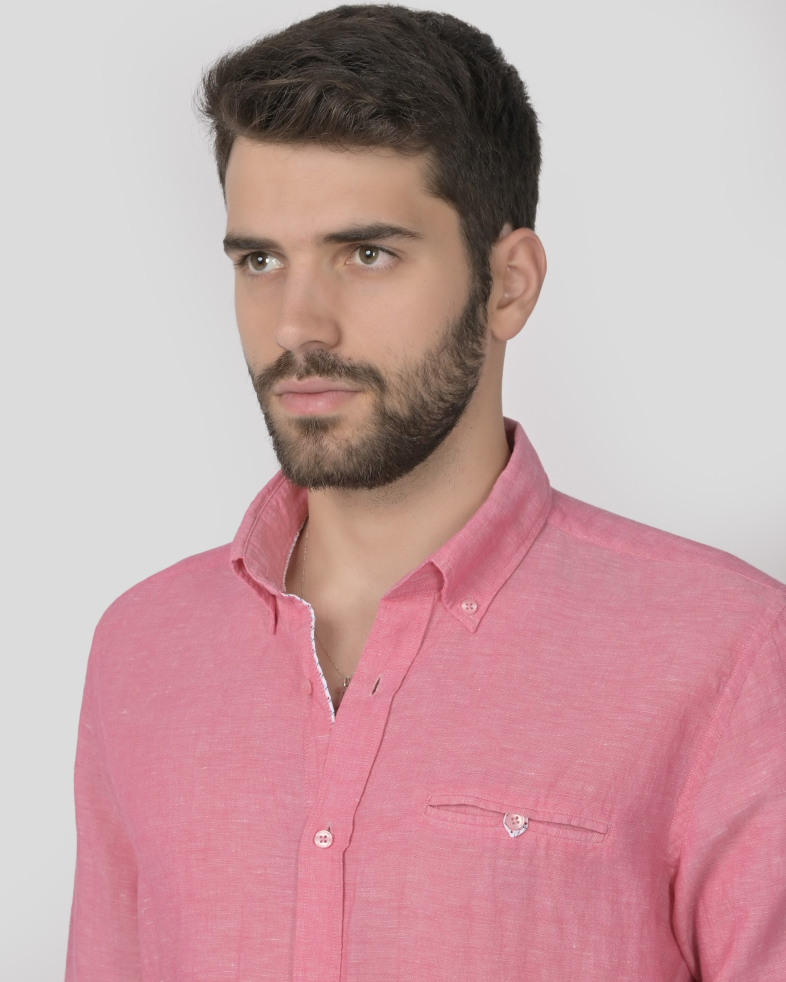 SHIRT SLIM FIT LINEN AND COTTON 240135044988-2 04