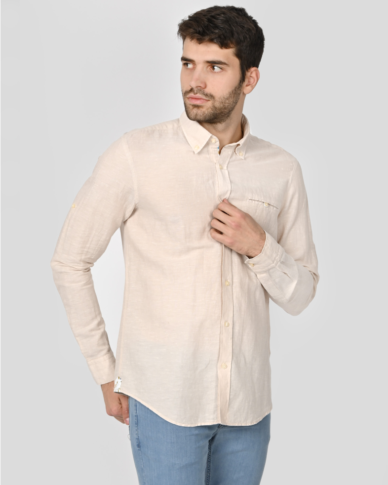 SHIRT SLIM FIT LINEN AND COTTON 240135044988-4 03