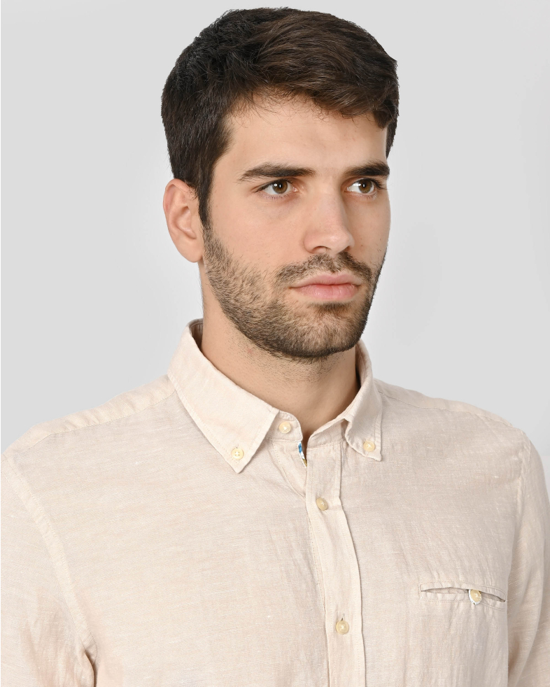 SHIRT SLIM FIT LINEN AND COTTON 240135044988-4 04