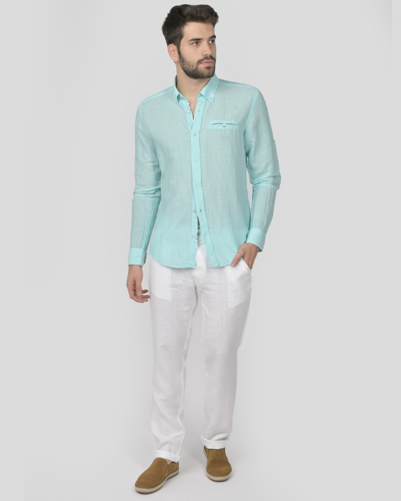 SHIRT SLIM FIT LINEN AND COTTON 240135044988-5 02