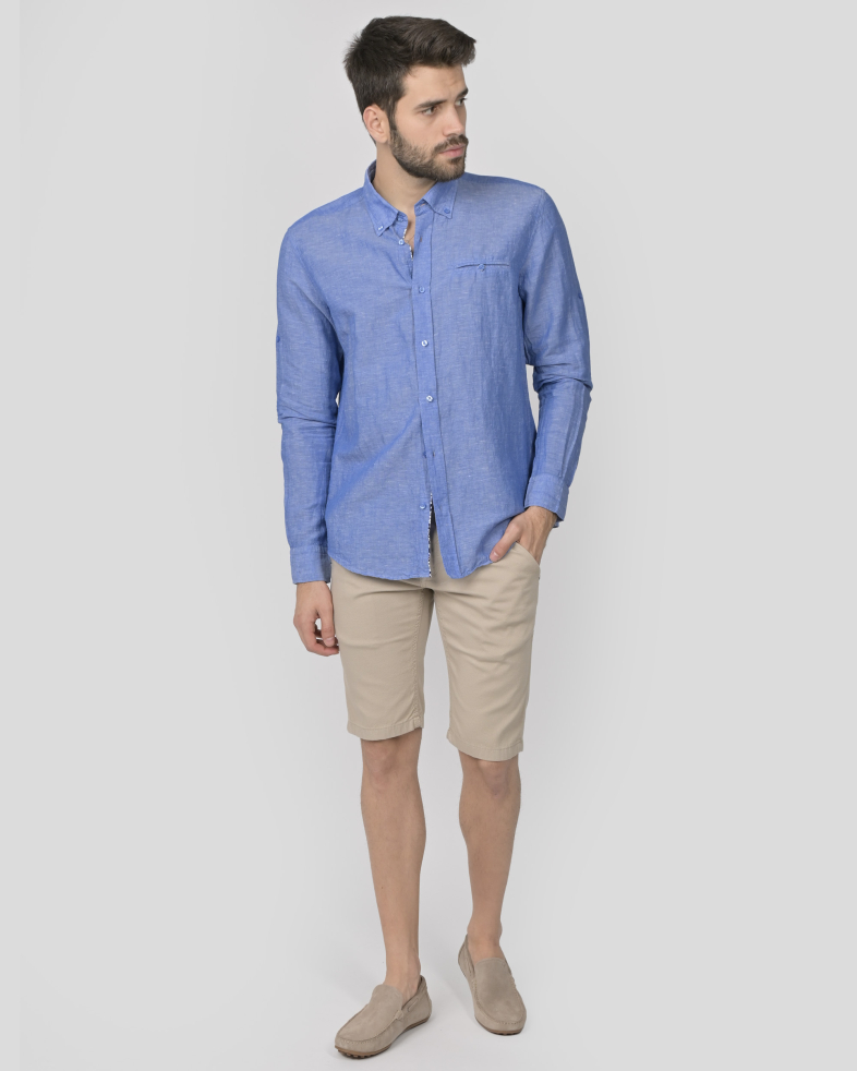 SHIRT SLIM FIT LINEN AND COTTON 240135044988-6 02