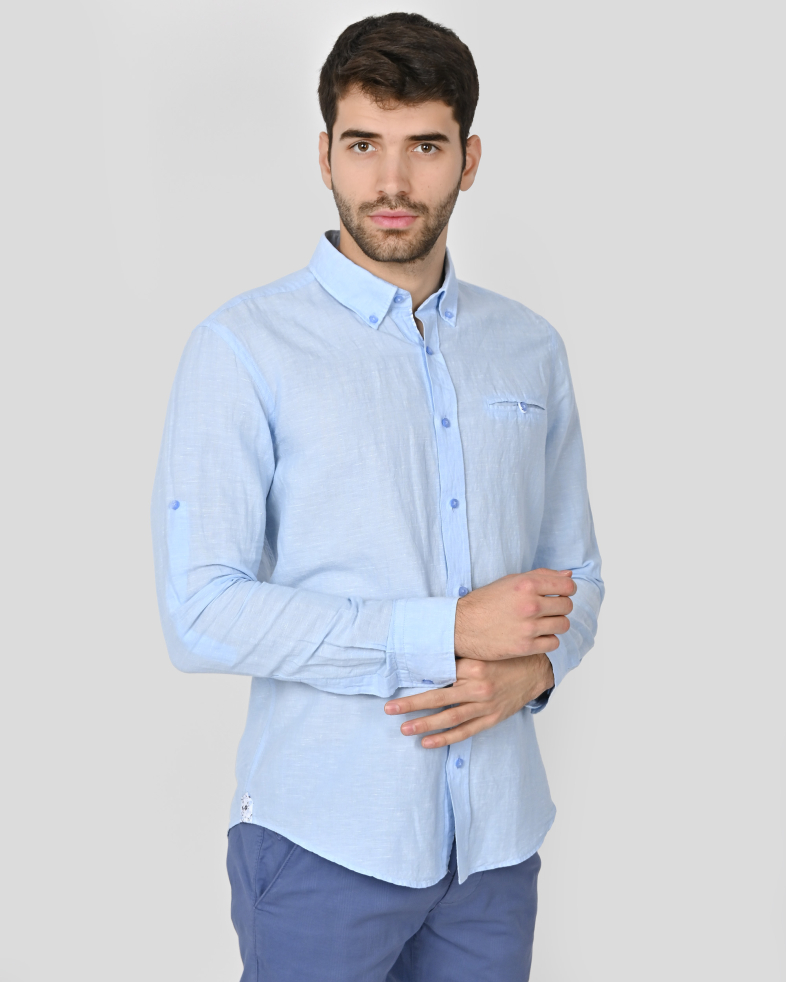 SHIRT SLIM FIT LINEN AND COTTON 240135044988-7 03