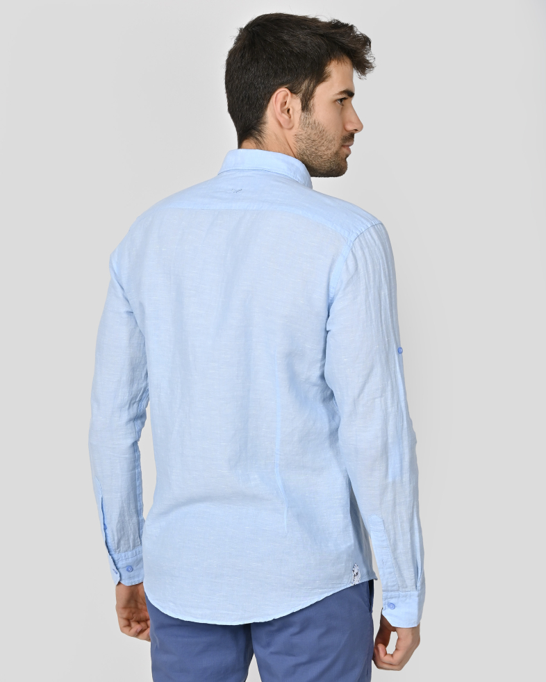 SHIRT SLIM FIT LINEN AND COTTON 240135044988-7 09