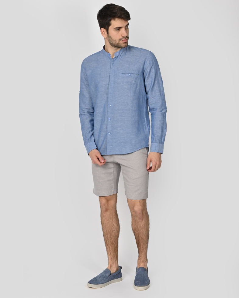 SHIRT REGULAR FIT LINEN AND COTTON 240135044989-1 02