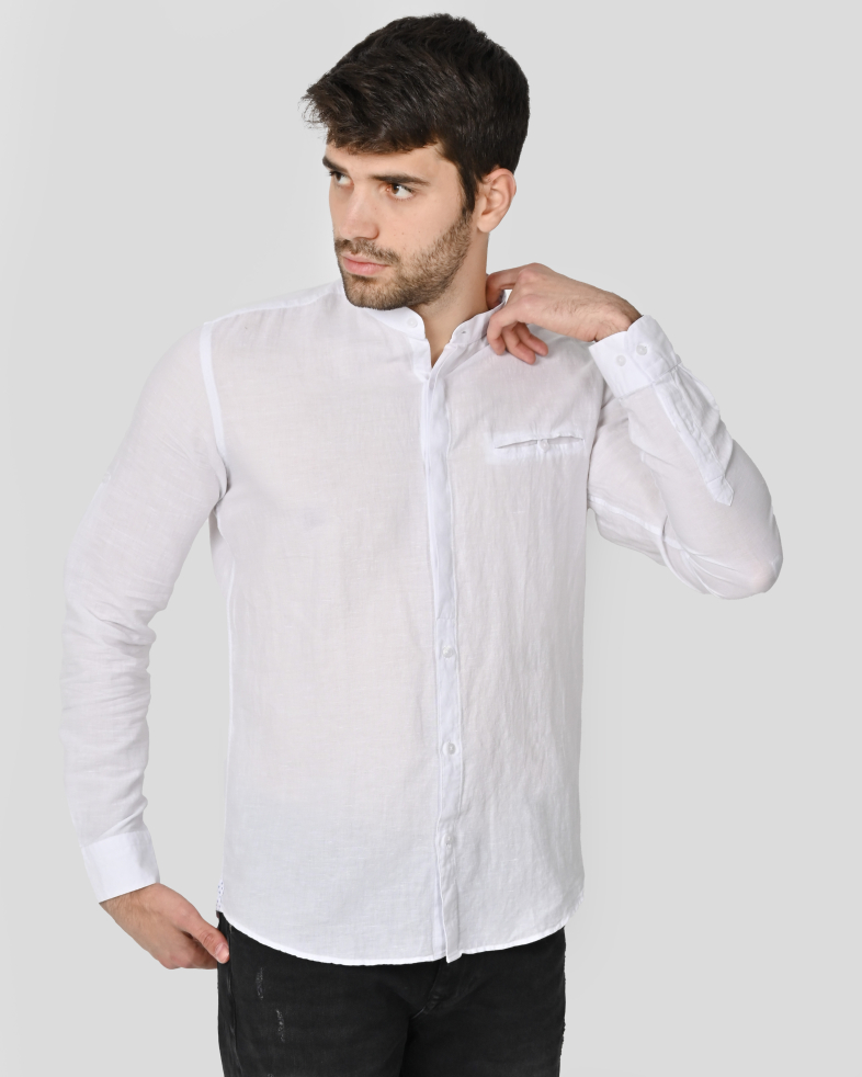 SHIRT REGULAR FIT LINEN AND COTTON 240135044989-3 03