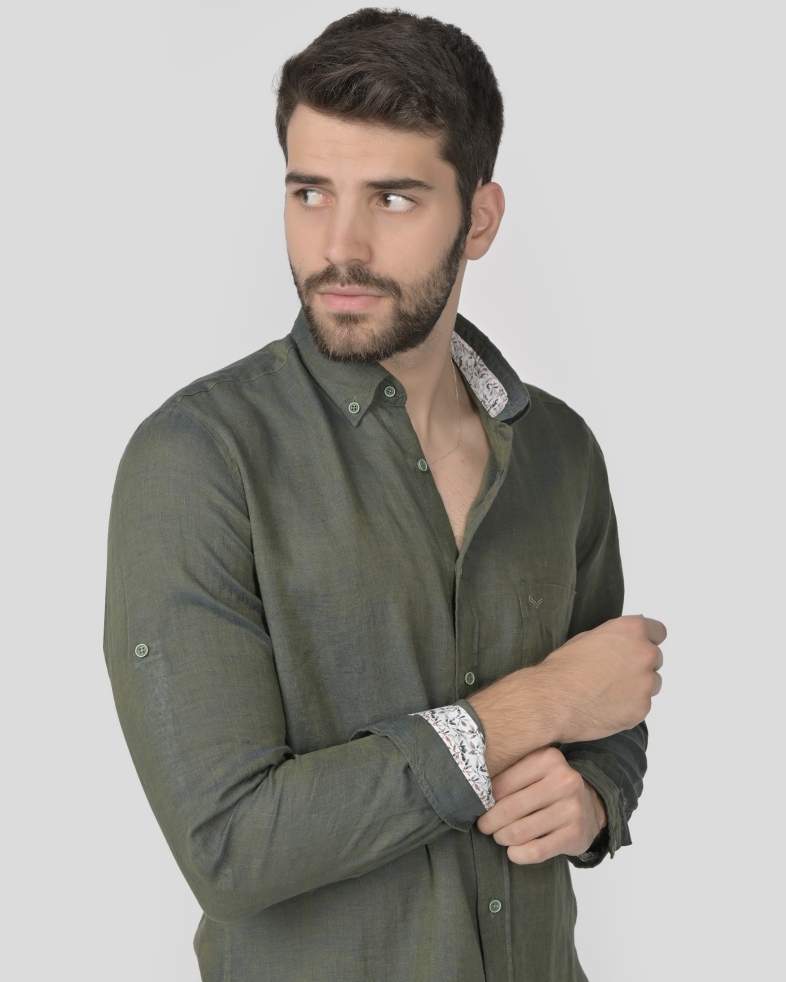 SHIRT REGULAR FIT LINEN 240135044996-3 03