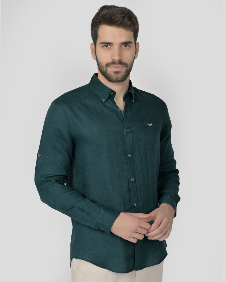 SHIRT SLIM FIT LINEN 240135044998-3 03