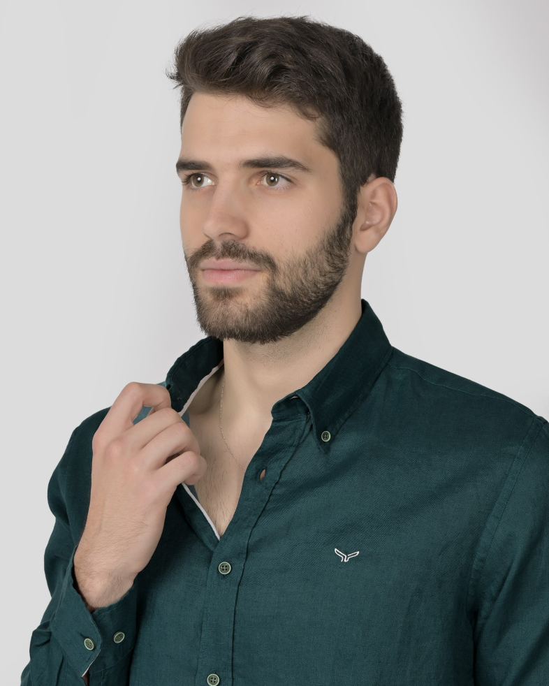 SHIRT SLIM FIT LINEN 240135044998-3 05