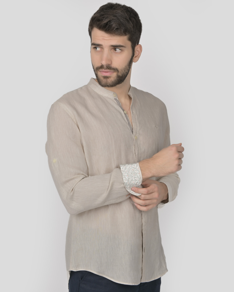 SHIRT SLIM FIT LINEN 240135045000-2 03