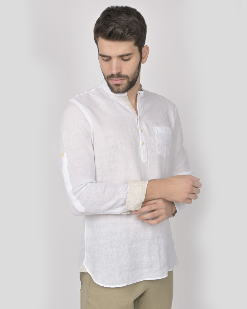 SHIRT SLIM FIT LINEN 240135045001-1 03