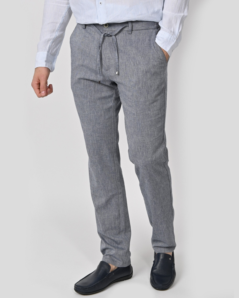 TROUSERS SLIM FIT LINEN AND COTTON 240113088549-1 03