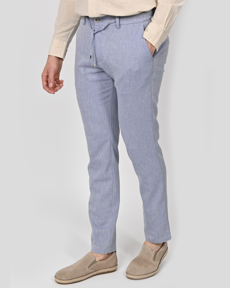 TROUSERS SLIM FIT LINEN AND COTTON 240113088549-2 03