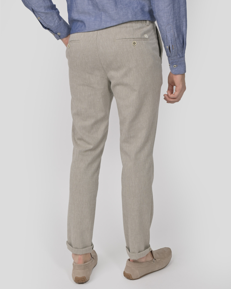 TROUSERS SLIM FIT LINEN AND COTTON 240113088549-3 07