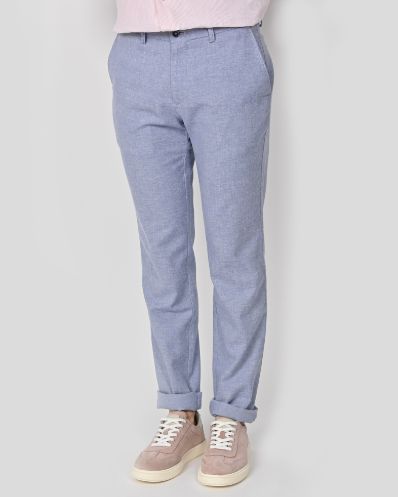 TROUSERS REGULAR FIT LINEN AND COTTON 240113088550-3 03