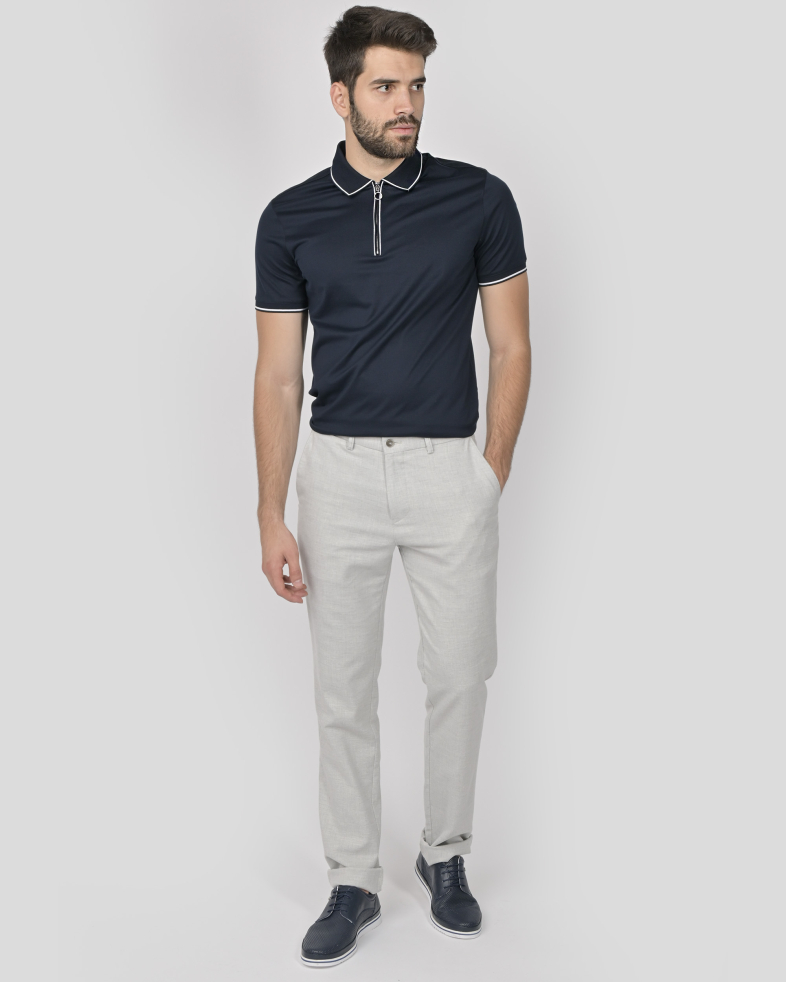 TROUSERS REGULAR FIT LINEN AND COTTON 240113088550-4 02