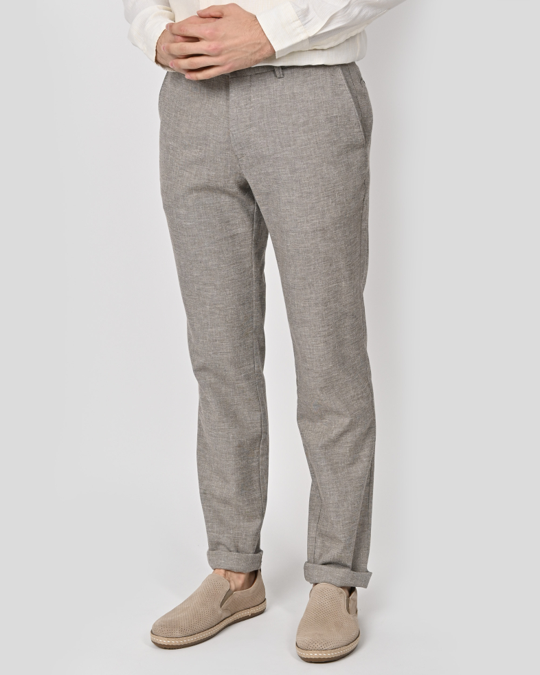 TROUSERS REGULAR FIT LINEN AND COTTON 240113088550-5 03