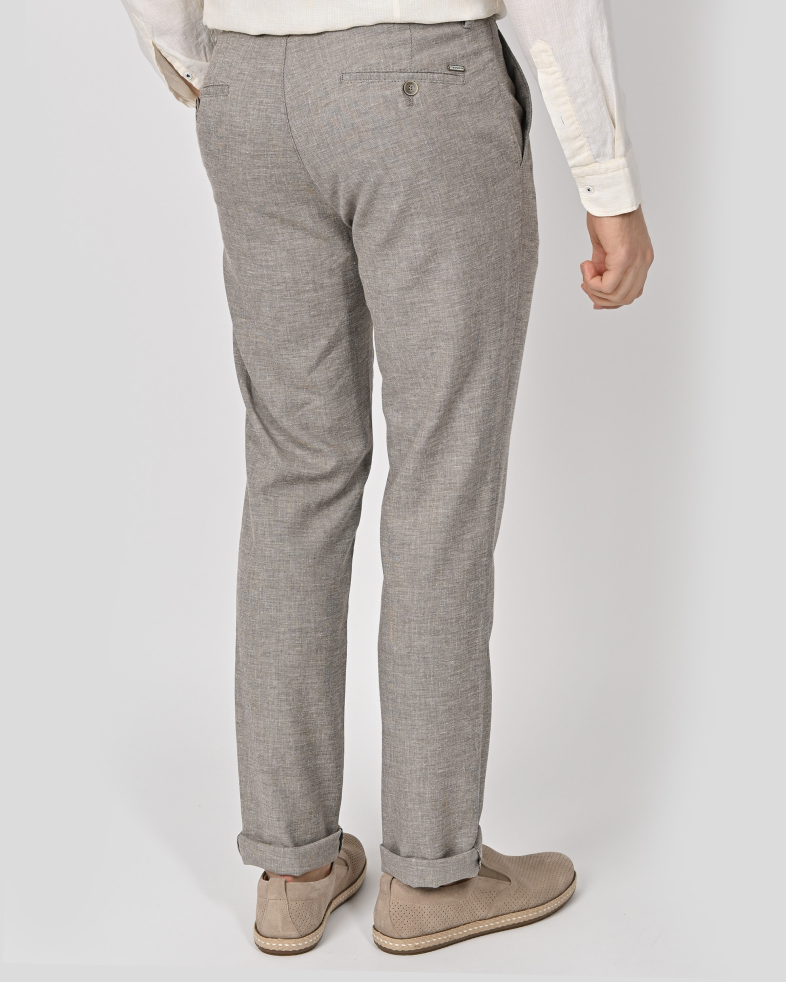 TROUSERS REGULAR FIT LINEN AND COTTON 240113088550-5 07