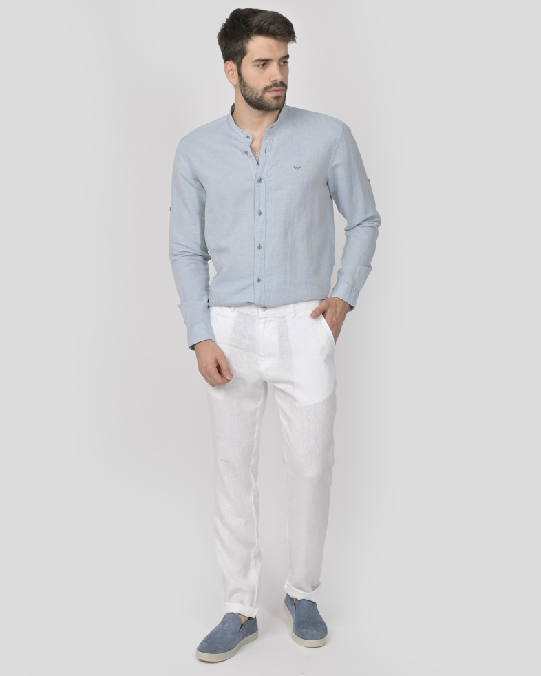 TROUSERS SLIM FIT LINEN 240113088556-1 02