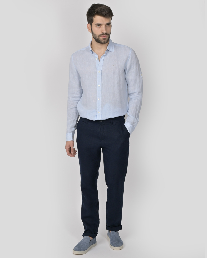 TROUSERS SLIM FIT LINEN 240113088556-2 02