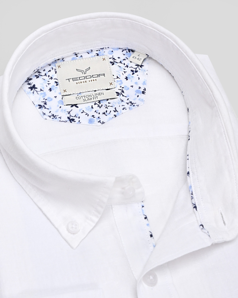 SHIRT SLIM FIT LINEN AND COTTON 240135044988-3 07
