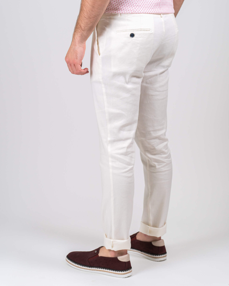 TROUSERS SLIM FIT LINEN 220113088376-4 08