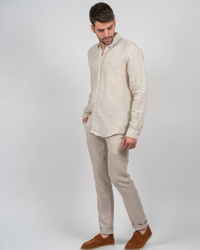 TROUSERS SLIM FIT LINEN 230134088490-4 02