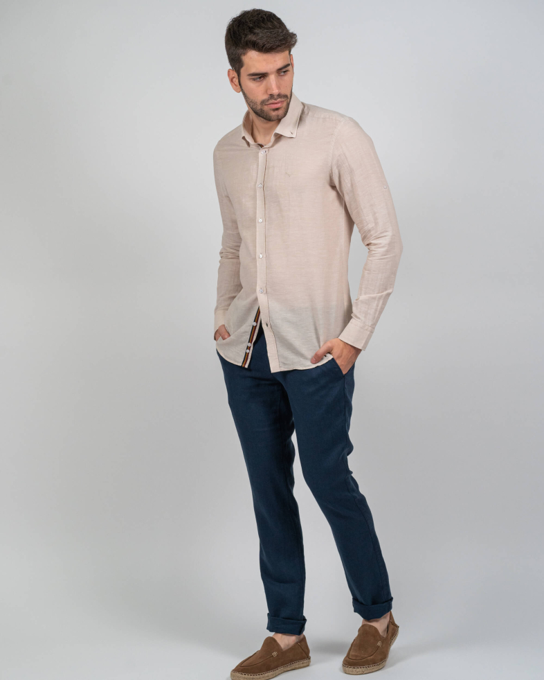 TROUSERS SLIM FIT LINEN 230134088490-2 02