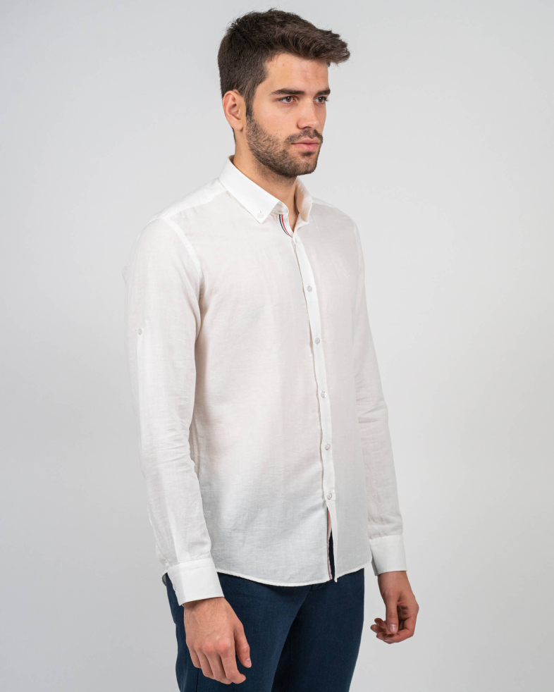 SHIRT SLIM FIT LINEN AND COTTON 230135044848-1 05