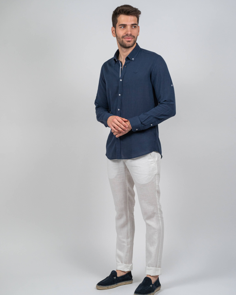 SHIRT SLIM FIT LINEN 230135044848-8 02