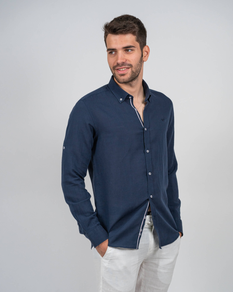 SHIRT SLIM FIT LINEN 230135044848-8 03