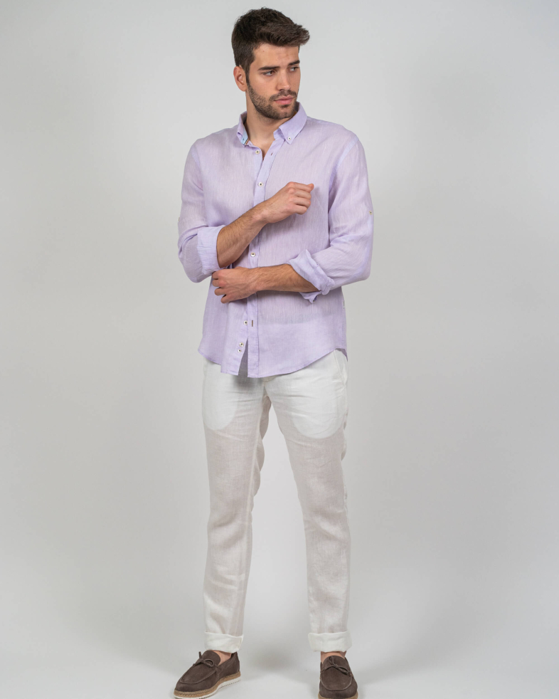 SHIRT SLIM FIT LINEN 230105044880-2 02