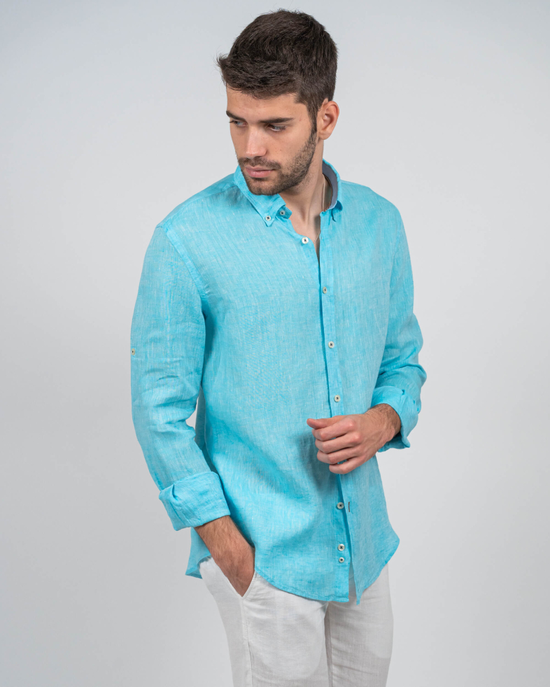 SHIRT SLIM FIT LINEN 230105044880-3 03