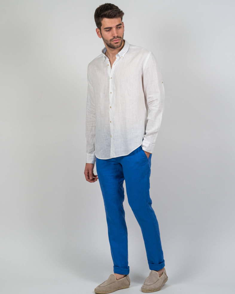 TROUSERS SLIM FIT LINEN 230134088490-3 02