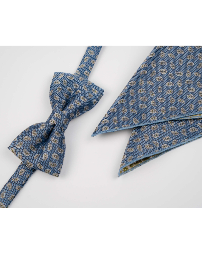 BOW TIE AND POCKET SQUARE TECHNICAL TEXTILE 210210133422-24 01