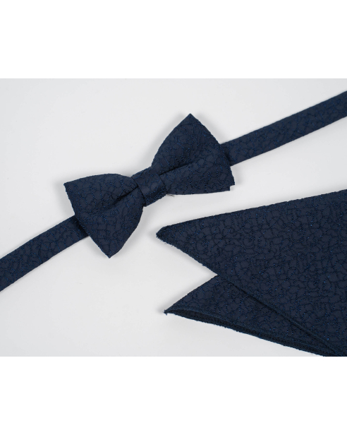 BOW TIE AND POCKET SQUARE TECHNICAL TEXTILE