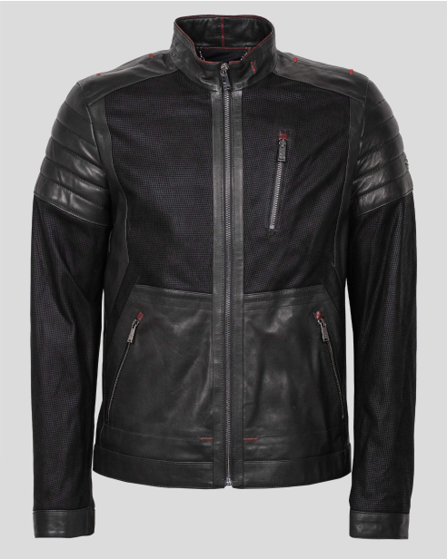 JACKET REGULAR FIT LEATHER