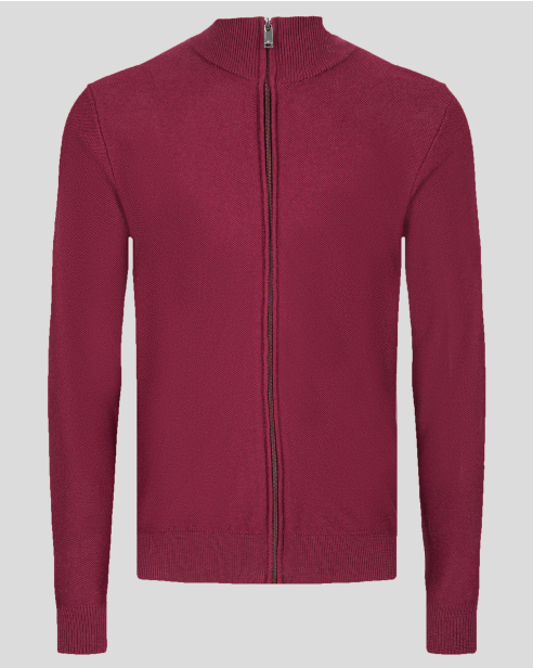 CARDIGAN BURGUNDY WOOL