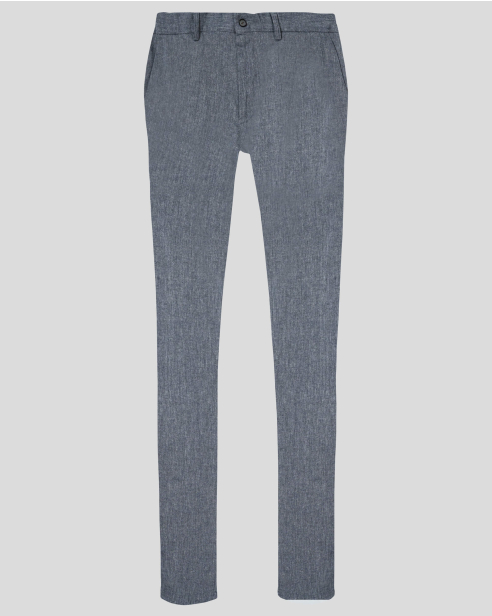 TROUSERS REGULAR FIT LINEN AND COTTON