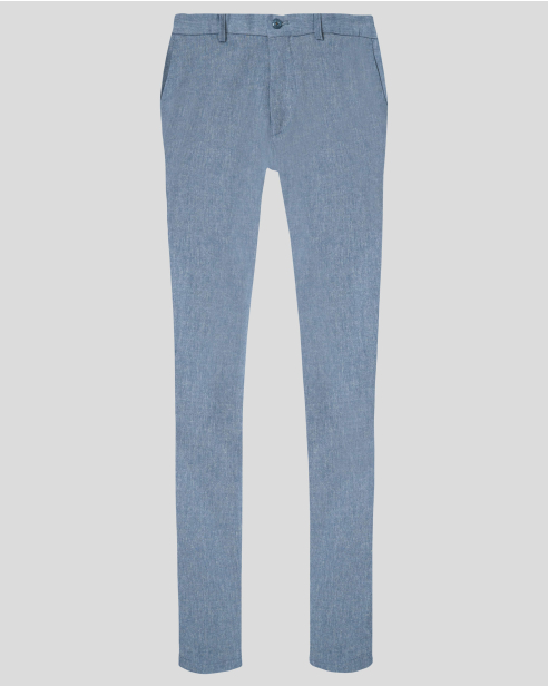 TROUSERS REGULAR FIT LINEN AND COTTON