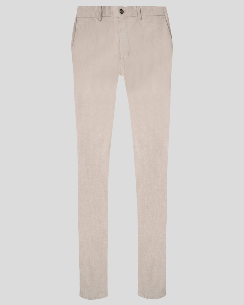 TROUSERS REGULAR FIT LINEN AND COTTON