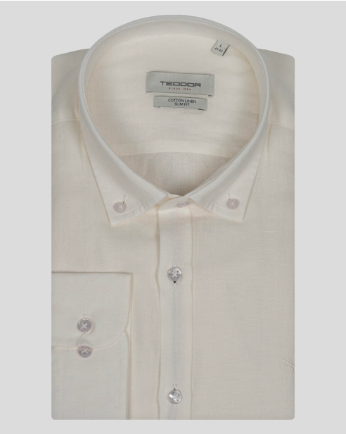 SHIRT SLIM FIT LINEN AND COTTON