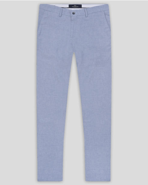 TROUSERS REGULAR FIT LINEN AND COTTON