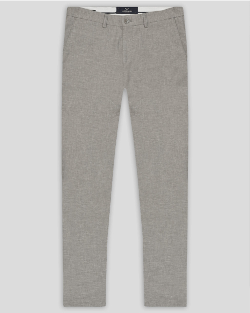 TROUSERS REGULAR FIT LINEN AND COTTON