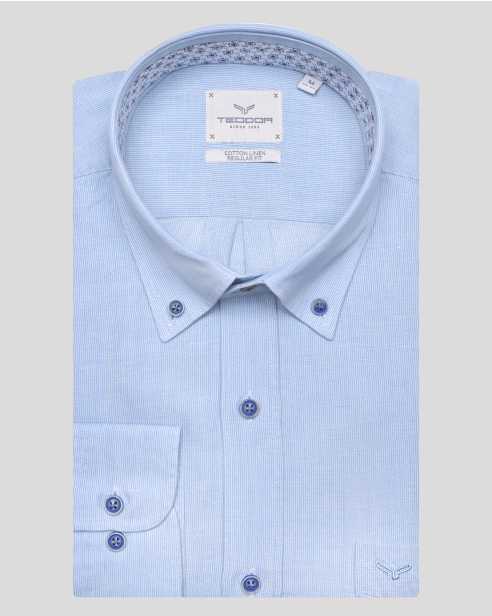 SHIRT REGULAR FIT LINEN AND COTTON