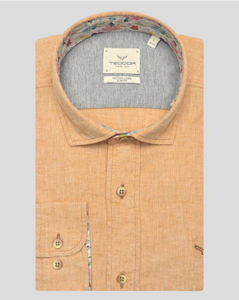 SHIRT SLIM FIT LINEN AND COTTON