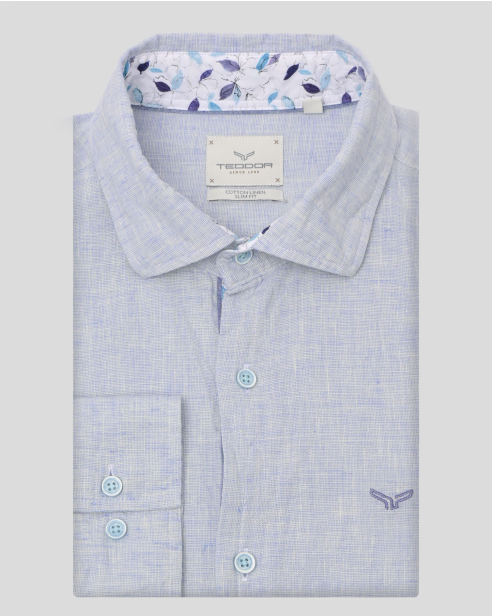 SHIRT SLIM FIT LINEN AND COTTON