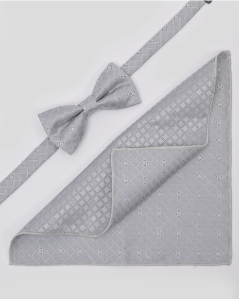 BOW TIE AND POCKET SQUARE TECHNICAL TEXTILE