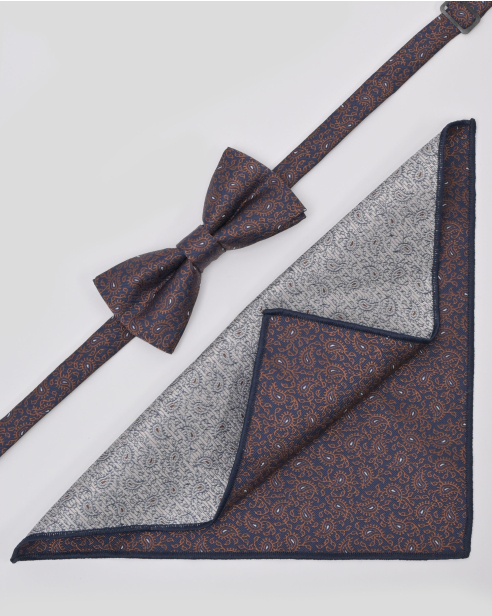 BOW TIE AND POCKET SQUARE TECHNICAL TEXTILE